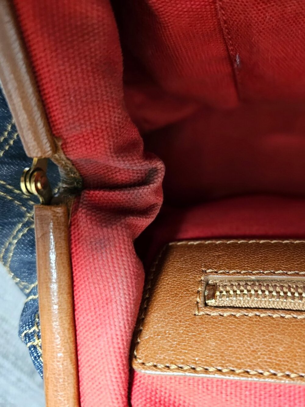 RARE! MARC JACOBS Denim STAM Bag - Picture 6 of 8